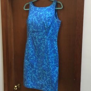 Sigrid Olsen Sport Two-Tone Blue Floral Sundress